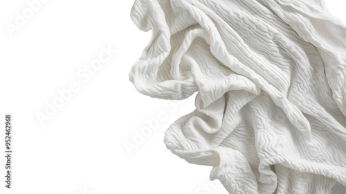 White Empty blanket isolated on transparent background, PNG