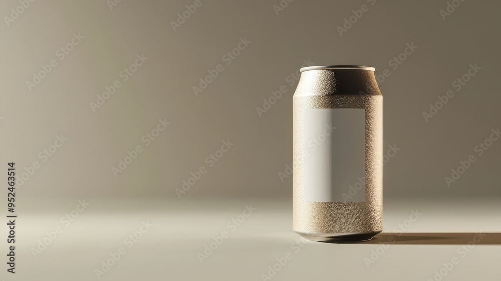 Dynamic Mockup of Blank Beverage Can with Metallic Reflections and Soft Shadows in 3D Perspective Dynamic Mockup of Blank Beverage Can with Metallic Reflections and Soft Shadows in 3D Perspective