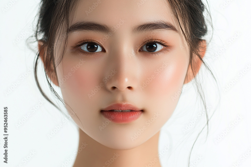 Naklejka premium Close up portrait of a woman