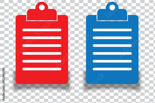 Checklist icon set. Containing clipboard with checkmark, document, checkbox on paper icon vector illustration.