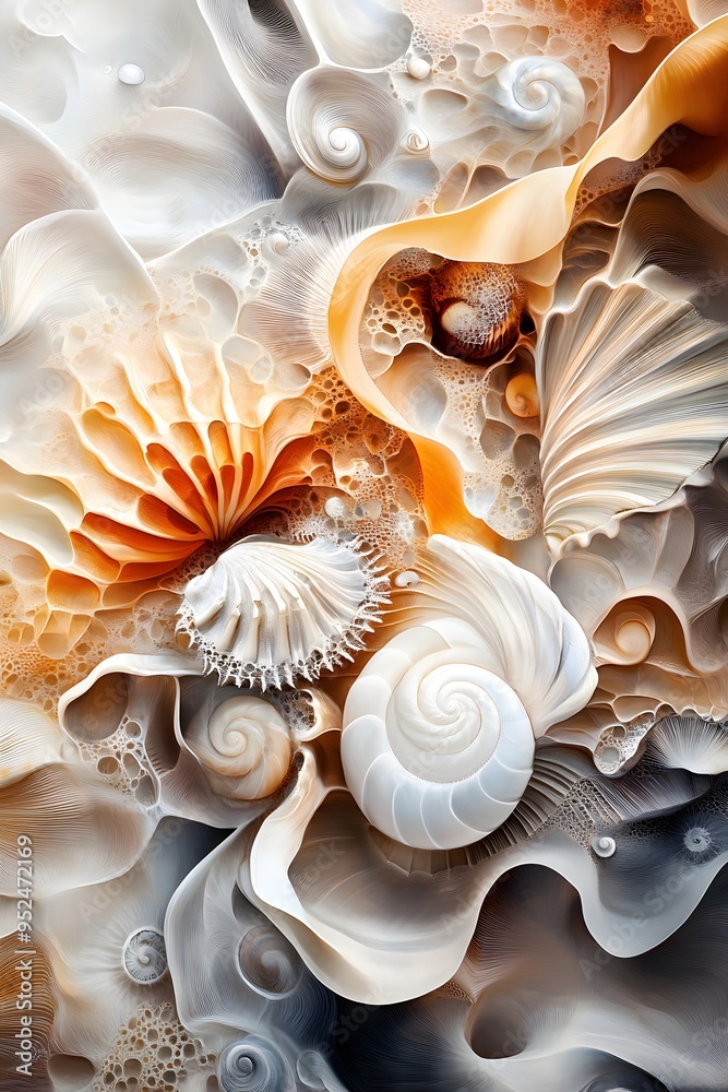 Abstract Sea Shell Art. Abstract Sea Shell Art.