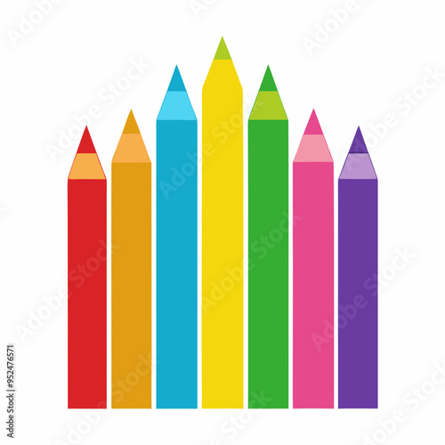 Coloured pencils   silhouette
