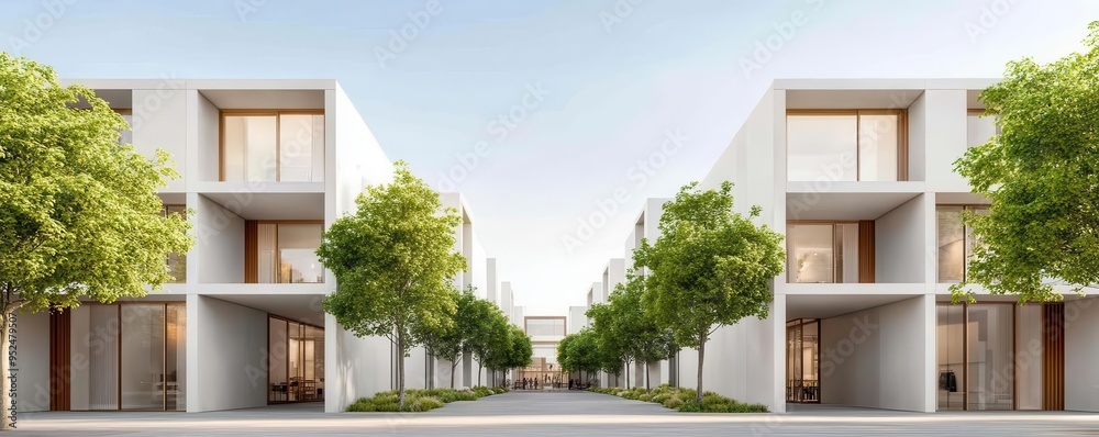 Mixeduse development with residential units above retail spaces, dynamic urban planning Mixeduse development with residential units above retail spaces, dynamic urban planning