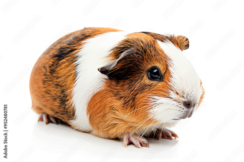 a guinea is sitting on a white surface a guinea is sitting on a white surface