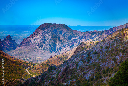 Valley and Mountain in Big Bend National Park, Texas, USA