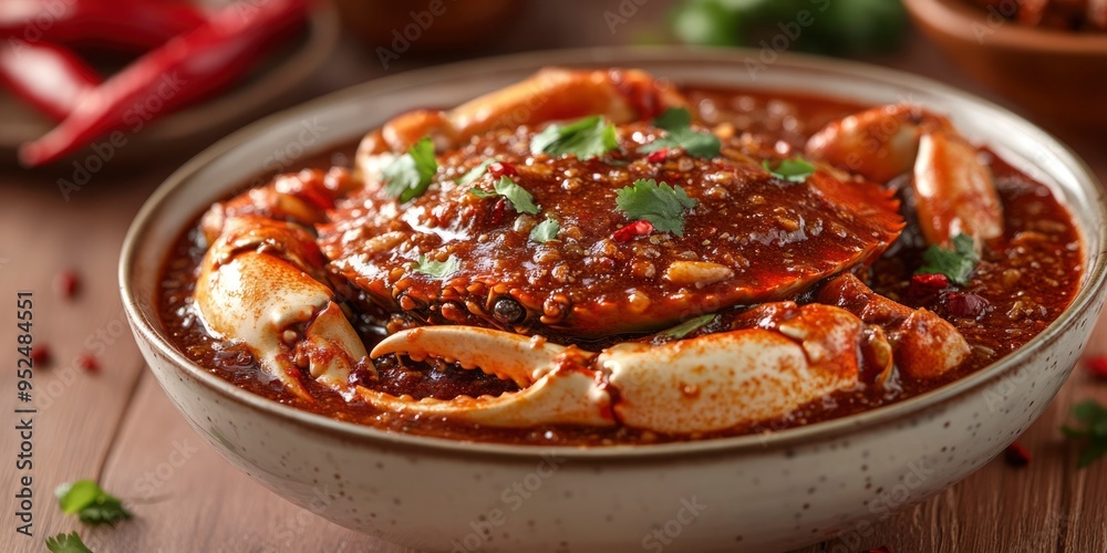Steamed Crab with Spicy Red Chili Sauce Steamed Crab with Spicy Red Chili Sauce