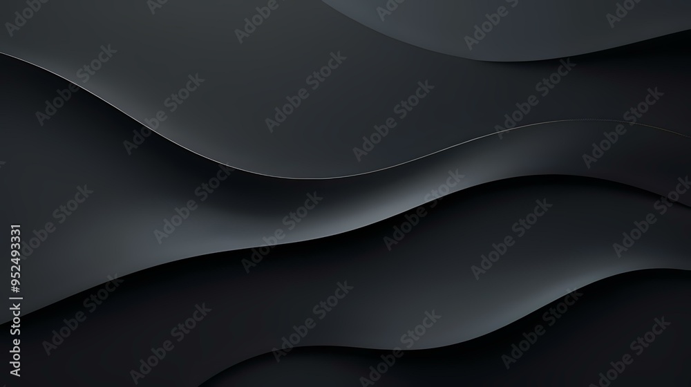 Fototapeta premium Minimalistic Gradient Background: Deep Black Fading to Charcoal Gray