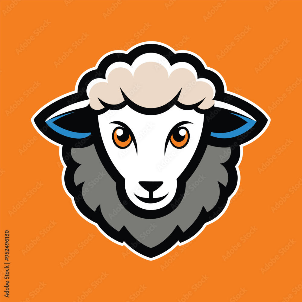 Sheep mascot logo icon vector design isolated Sheep mascot logo icon vector design isolated