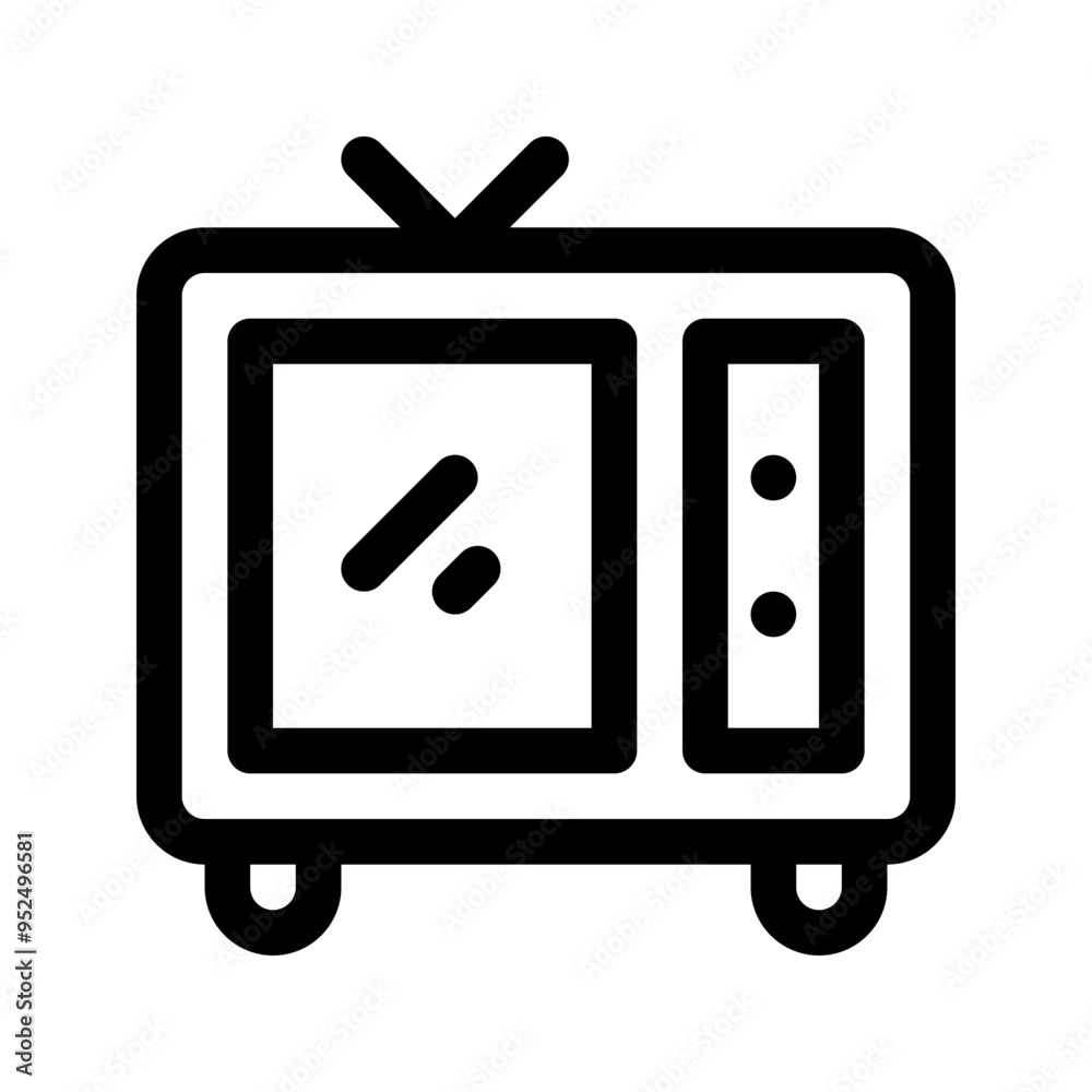 Television Line Icon. Single icon, line vector icon Television Line Icon. Single icon, line vector icon