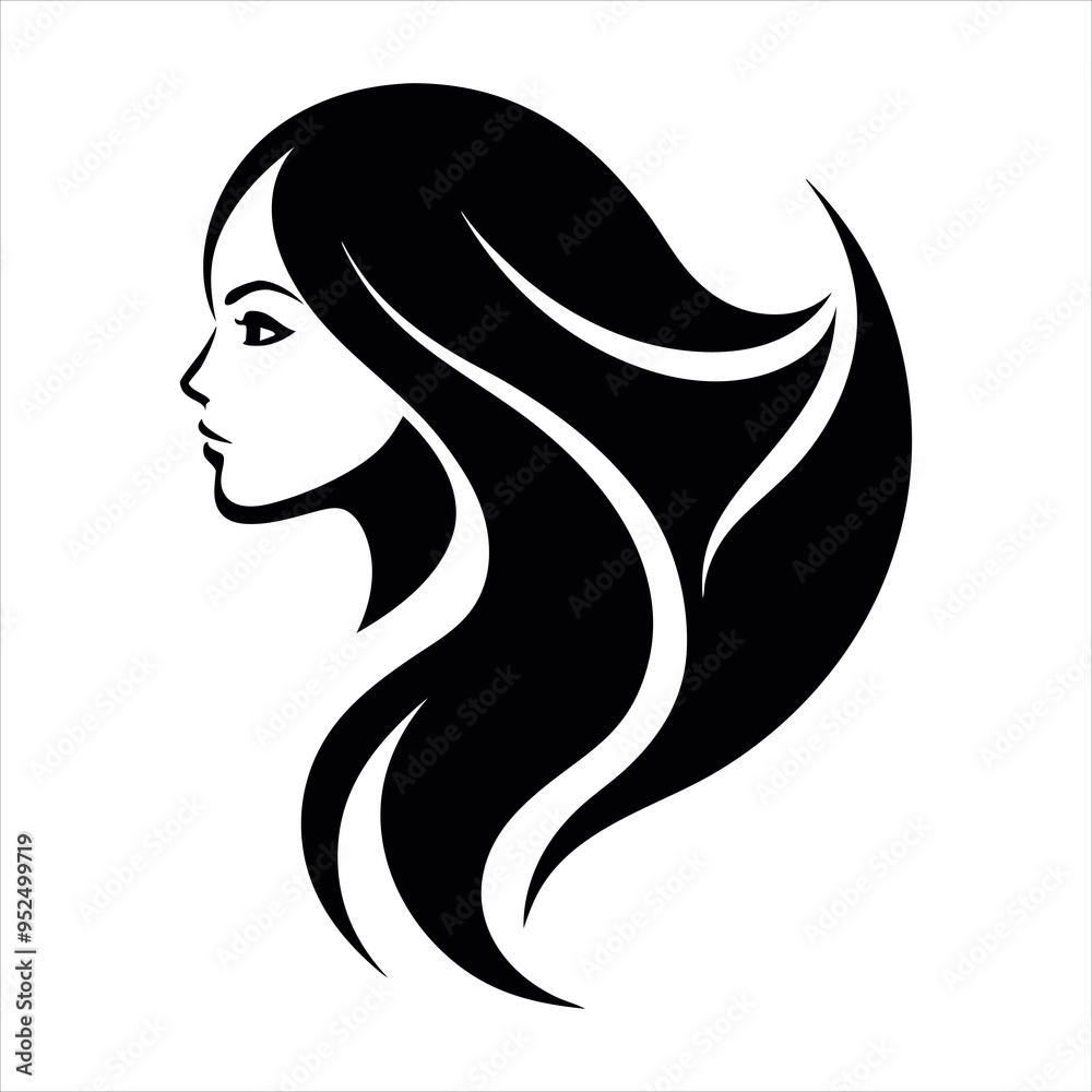 Beauty Stylish Woman Fashion Logo Vector Illustration Beauty Stylish Woman Fashion Logo Vector Illustration