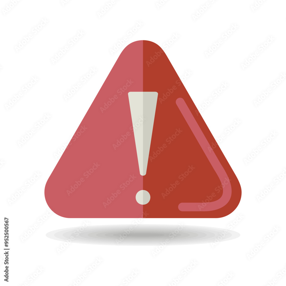 Attention sign with exclamation mark vector icon