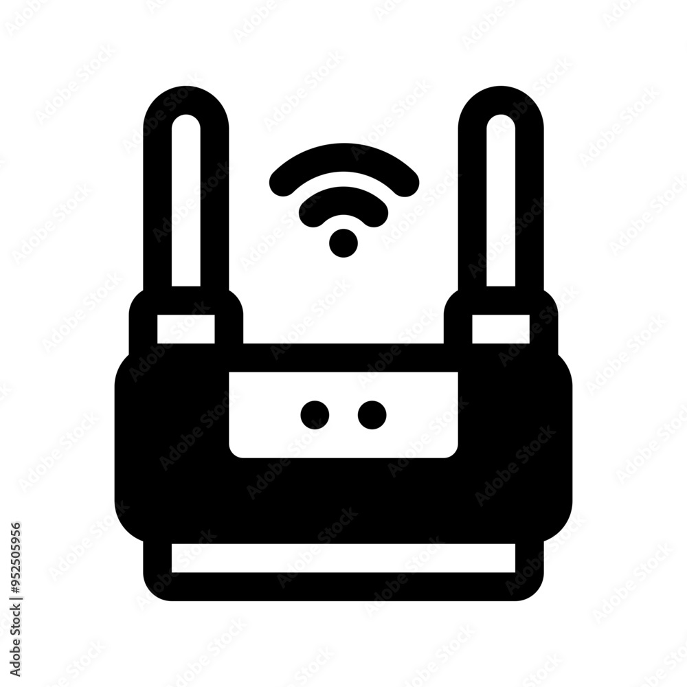 Router Glyph Icon. Single icon, glyph vector icon Router Glyph Icon. Single icon, glyph vector icon