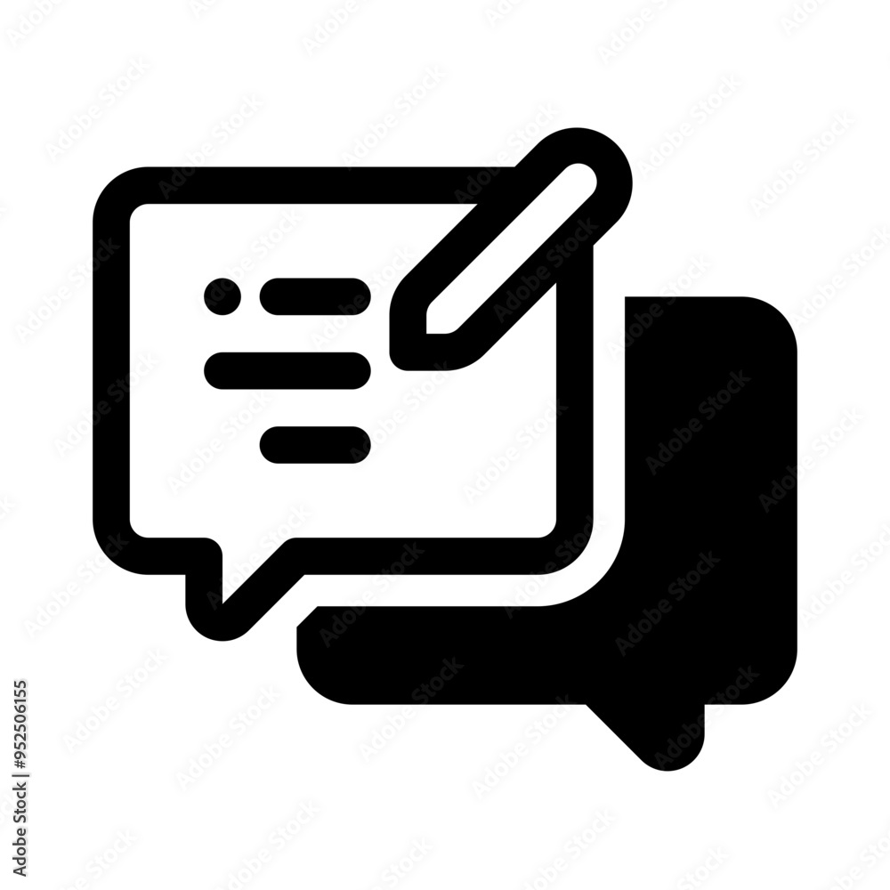 Comment Glyph Icon. Single icon, glyph vector icon Comment Glyph Icon. Single icon, glyph vector icon