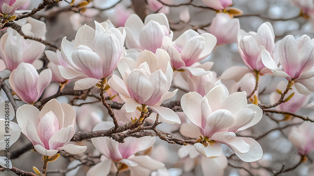 Flowering Branches of Saucer Magnolia Flowering Branches of Saucer Magnolia