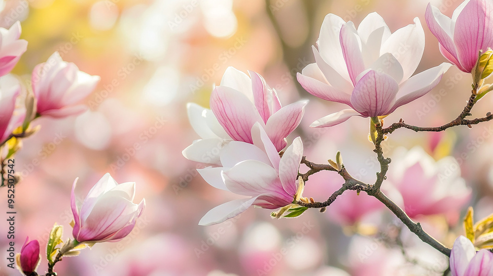 Flowering Branches of Saucer Magnolia Flowering Branches of Saucer Magnolia