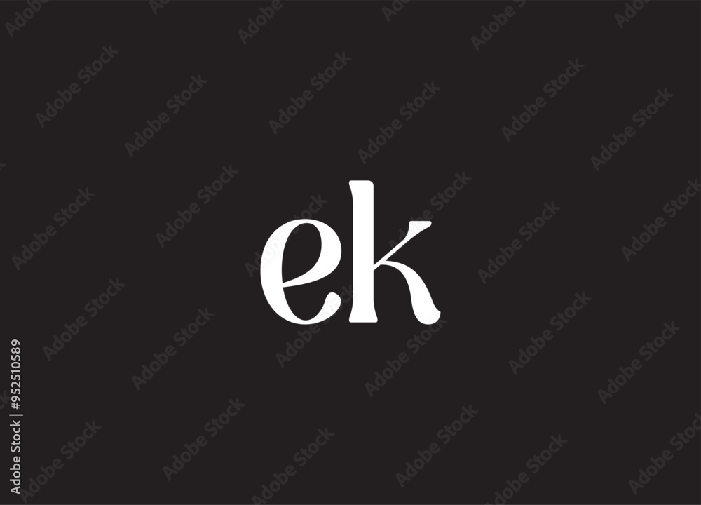 EK letter logo and initial logo design EK letter logo and initial logo design