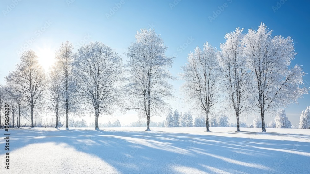 A wintery scene with trees dusted in snow, standing tall against a crisp, clear sky, symbolizing the purity and tranquility of the season. A wintery scene with trees dusted in snow, standing tall against a crisp, clear sky, symbolizing the purity and tranquility of the season.