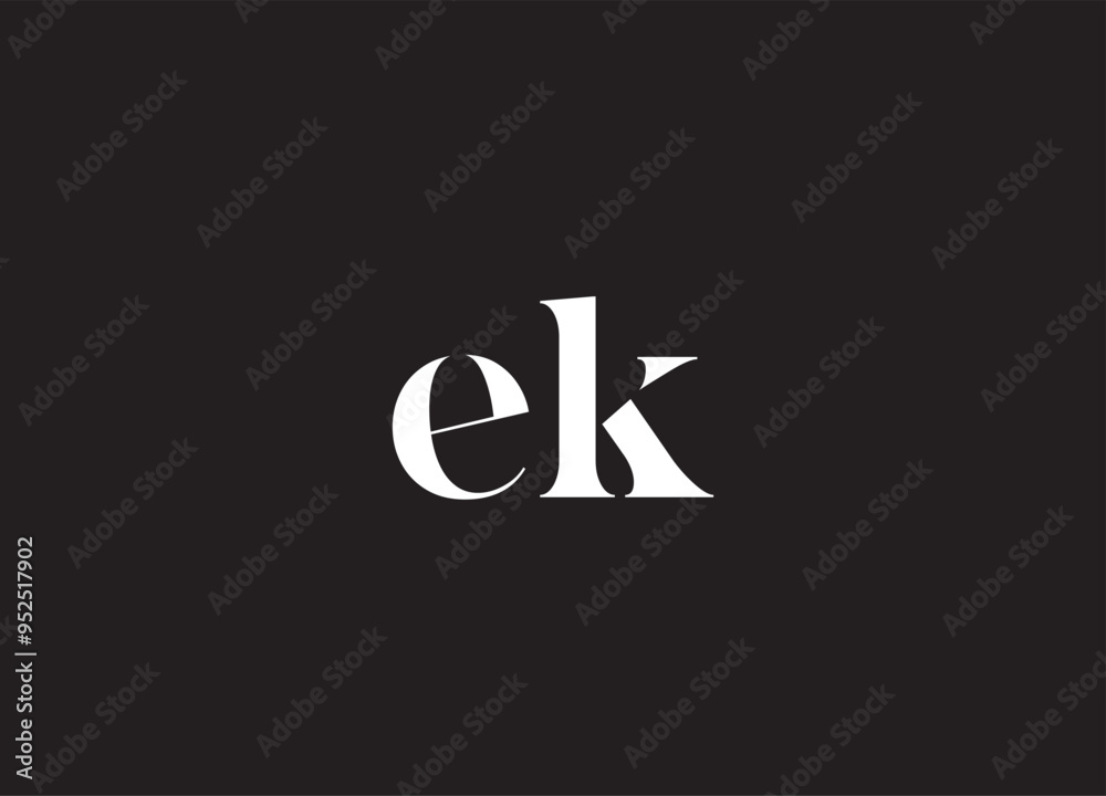 EK letter logo and initial logo design EK letter logo and initial logo design