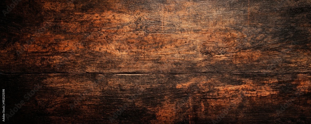 Obraz premium aged, gritted, darkly grained wood backdrop