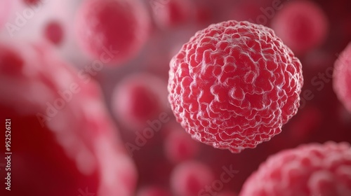 Close-up of cancer cells forming spheroids in a 3D culture, tumor modeling, oncology research