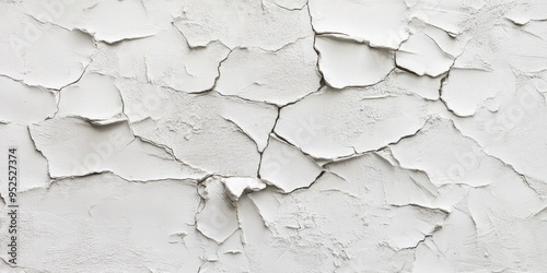 cracked off white painted wall texture background