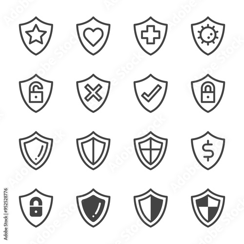 shield icon set