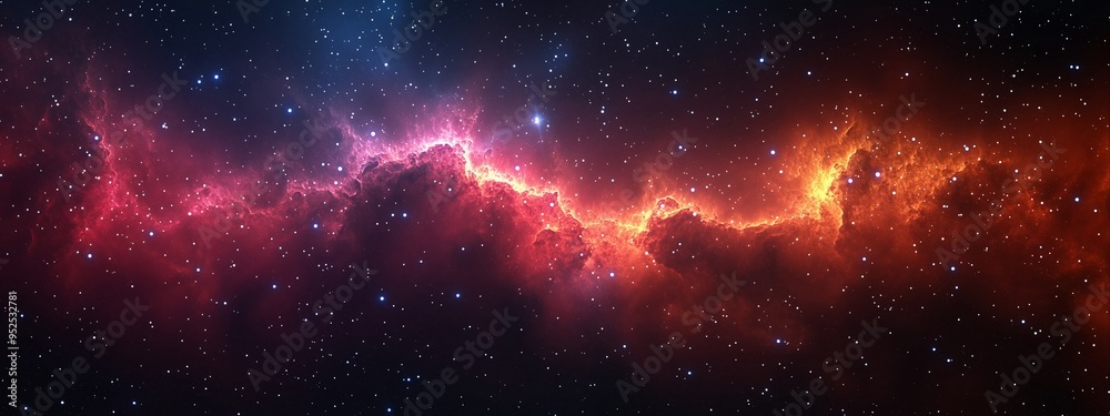 Fototapeta premium Space nebula and deep space galaxy. Cosmic universe concept. Image for poster, backdrop, abstract wallpaper and banner with copy space.