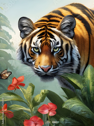 tiger in the jungle