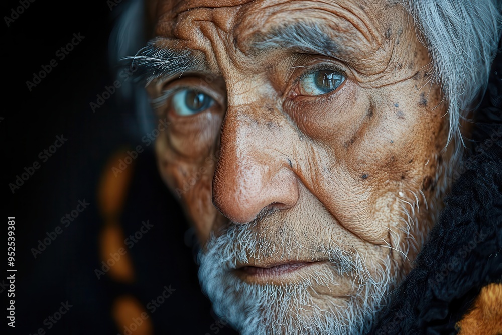 poignant elder portrait weathered face etched with lifes experiences soulful eyes convey melancholy wisdom soft lighting accentuates wrinkles and silver hair in emotive character study poignant elder portrait weathered face etched with lifes experiences soulful eyes convey melancholy wisdom soft lighting accentuates wrinkles and silver hair in emotive character study