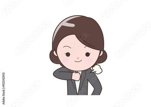 任せてください！自信満々ビジネスウーマン