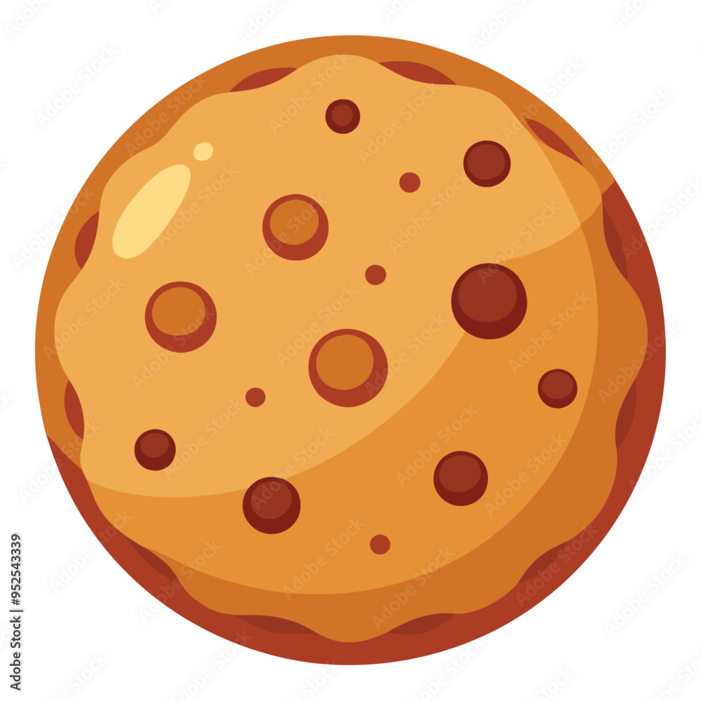 Delicious Cookie with chocolate chips Vector Illustration Delicious Cookie with chocolate chips Vector Illustration