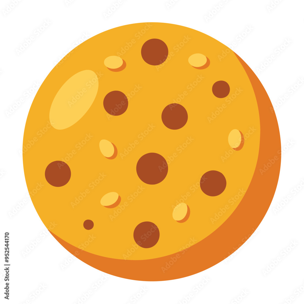 Delicious Cookie with chocolate chips Vector Illustration Delicious Cookie with chocolate chips Vector Illustration