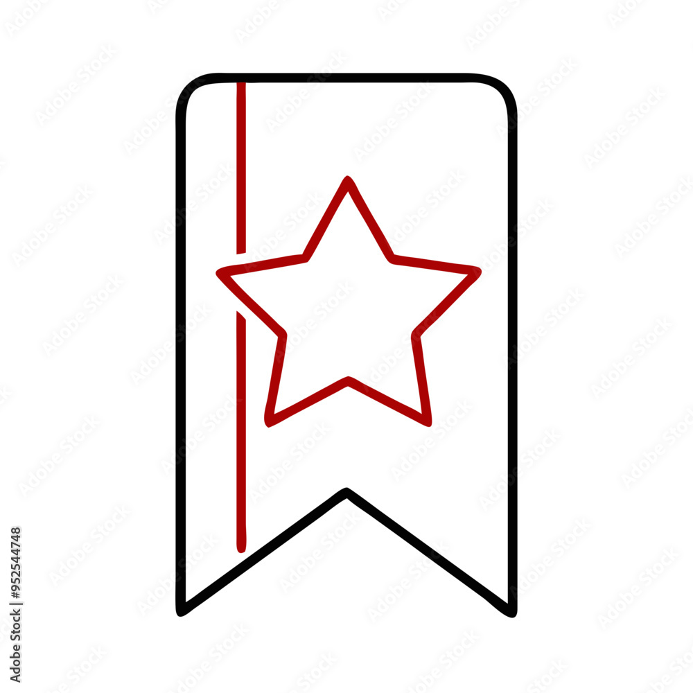 Bookmark icon with a star symbol Bookmark icon with a star symbol