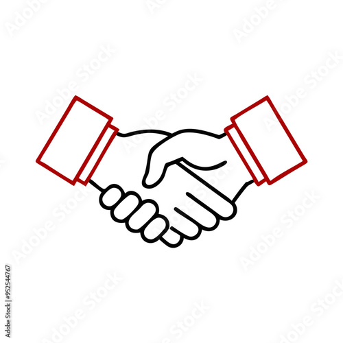 Handshake icon representing agreement and partnership