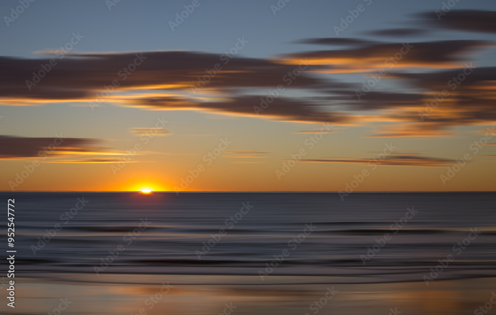 sunset sea and cloudscape with blurred sea sunset sea and cloudscape with blurred sea