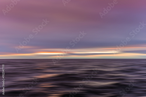sunset sea and cloudscape w...