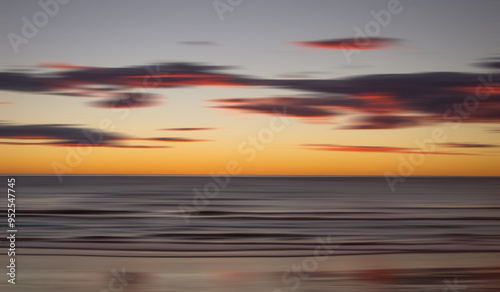 sunset sea and cloudscape w...