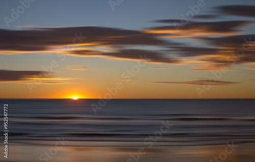 sunset sea and cloudscape w...