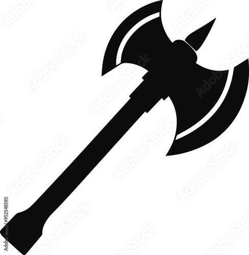 axe silhouette vector illustration