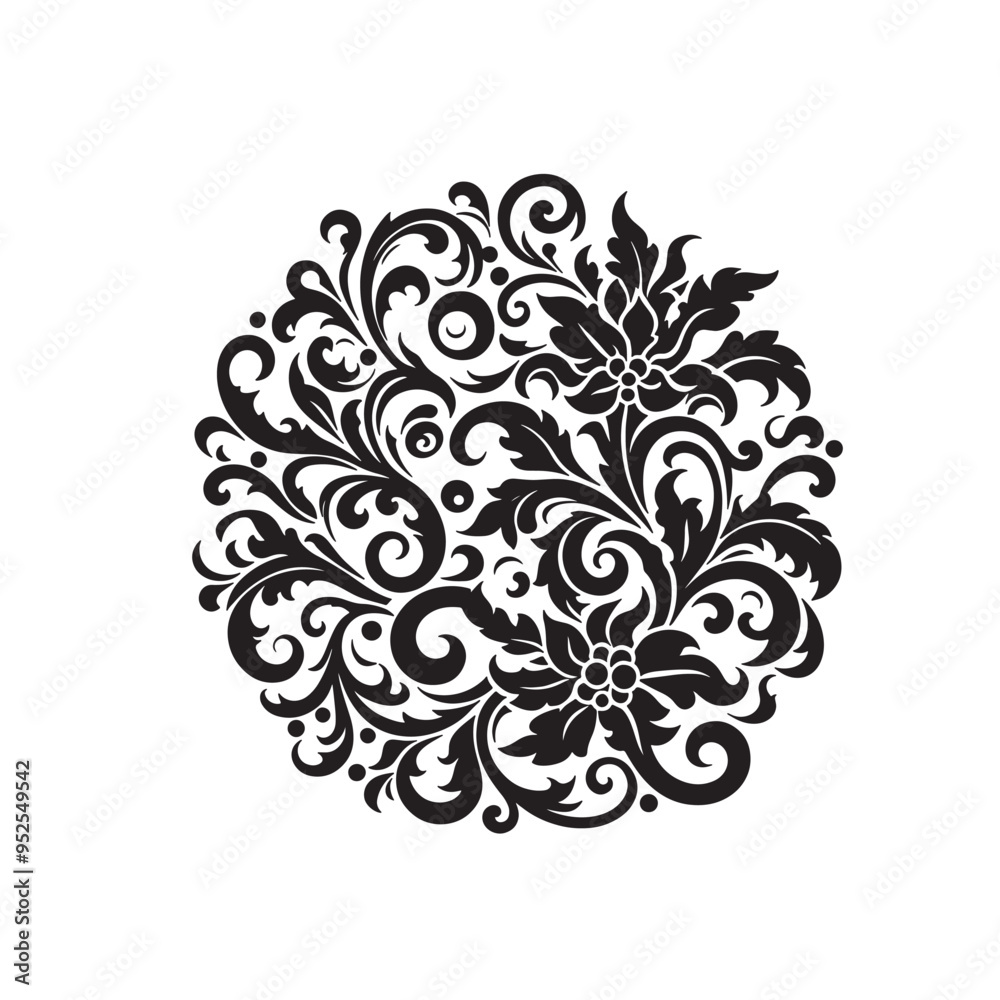 Plants and Flower Silhouette Vector Illustration Plants and Flower Silhouette Vector Illustration