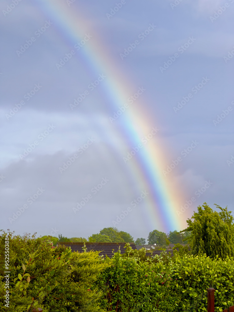 A gorgeous rare quadruple rainbow glows over Onchan in the Isle of Man A gorgeous rare quadruple rainbow glows over Onchan in the Isle of Man