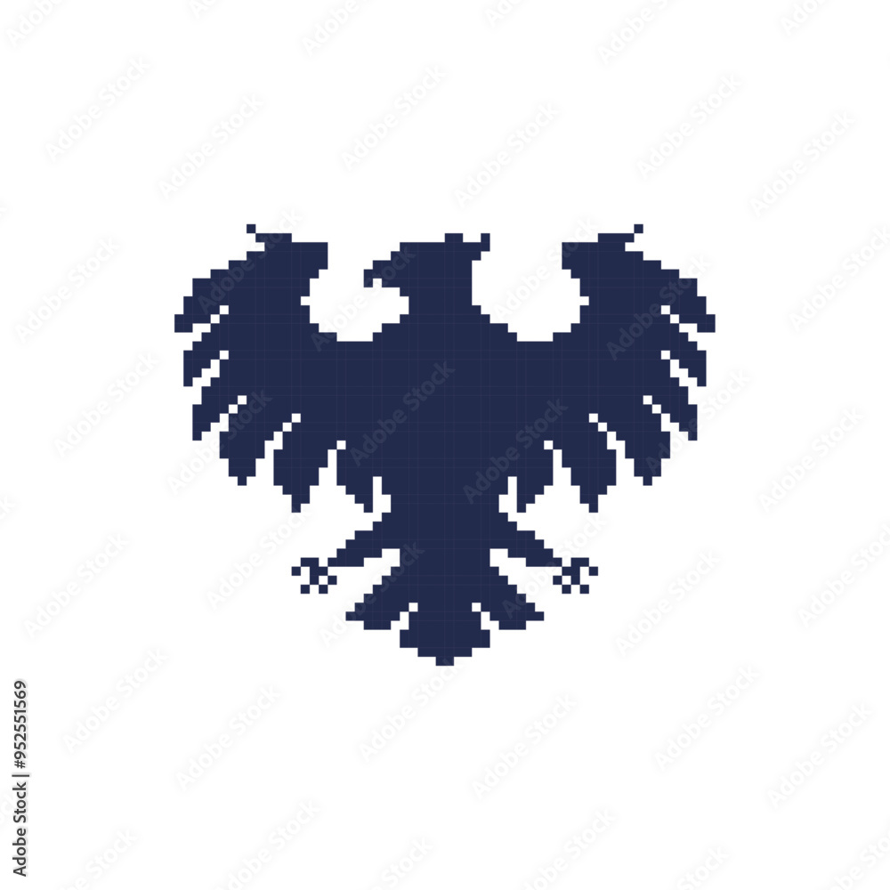 Obraz premium bird siluet pixel art 8bit