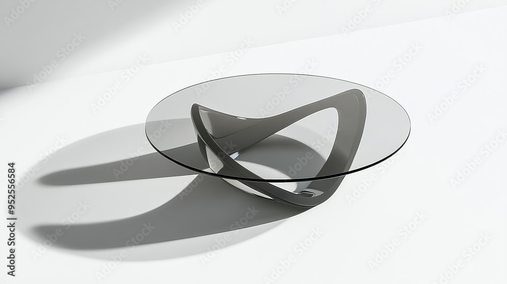 A modern glass coffee table with an artistic base, ideal for contemporary interiors. A modern glass coffee table with an artistic base, ideal for contemporary interiors.