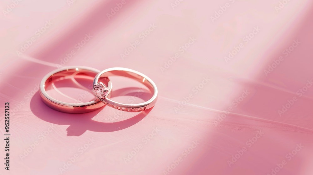 A pair of intricately designed wedding rings