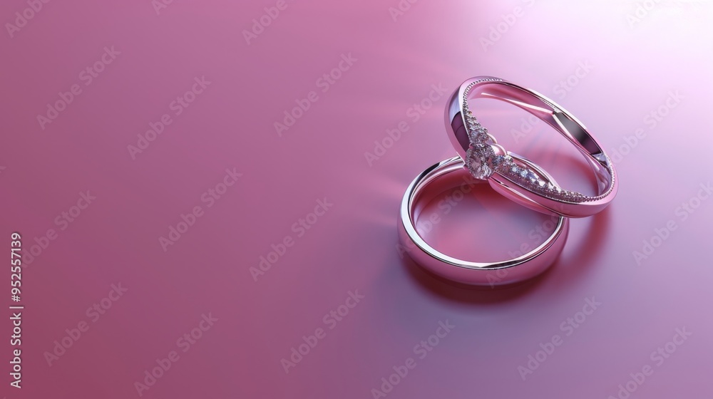 A pair of intricately designed wedding rings A pair of intricately designed wedding rings
