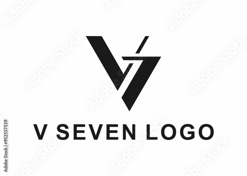 letter v seven logo, design, vector, illustration, creative icon, template