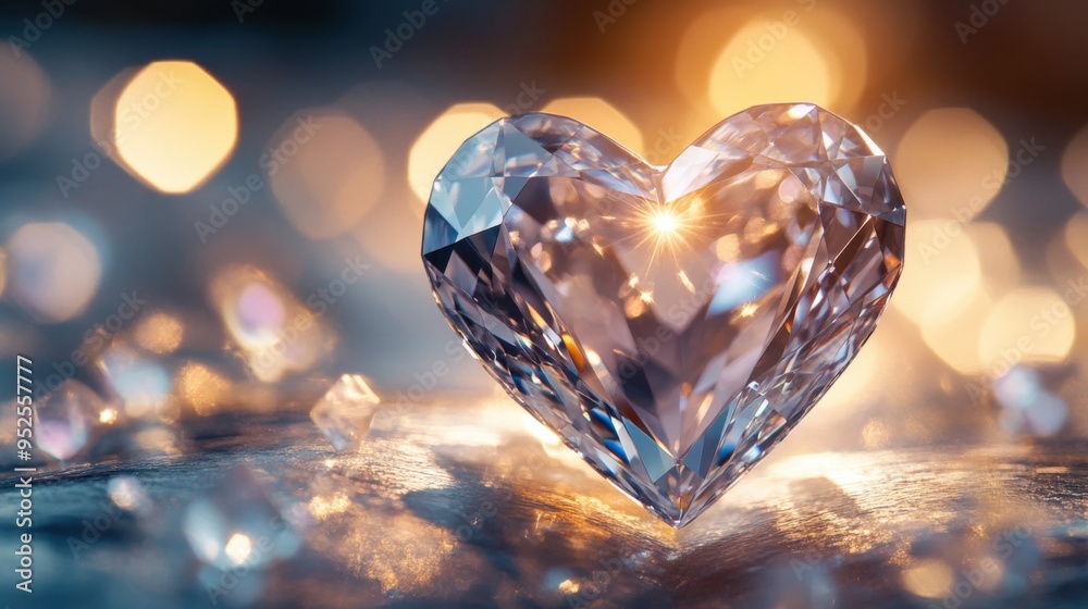 Fototapeta premium Radiant Crystal Heart 