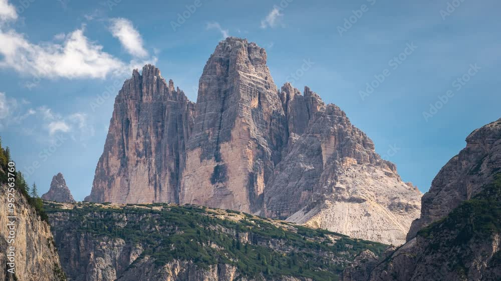 Timelapse of Tre Cime di Lavaredo in Italian dolomites Timelapse of Tre Cime di Lavaredo in Italian dolomites