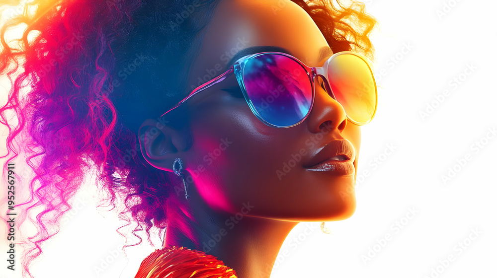 3D Glowing Abstract Plus Size Model in Swimwear concept as A vibrant glowing abstract digital art banner showcasing a plus size model in stylish swimwear. The design features bright glowing elements t 3D Glowing Abstract Plus Size Model in Swimwear concept as A vibrant glowing abstract digital art banner showcasing a plus size model in stylish swimwear. The design features bright glowing elements t