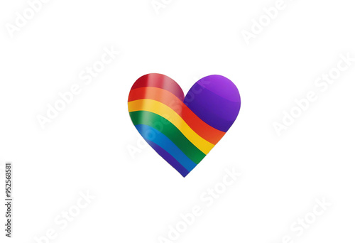 Free Download Heart pride rainbow lgbt flag gay month love graphic icon Heart pride rainbow LGBTQisolated on transparent background - GFXLoad